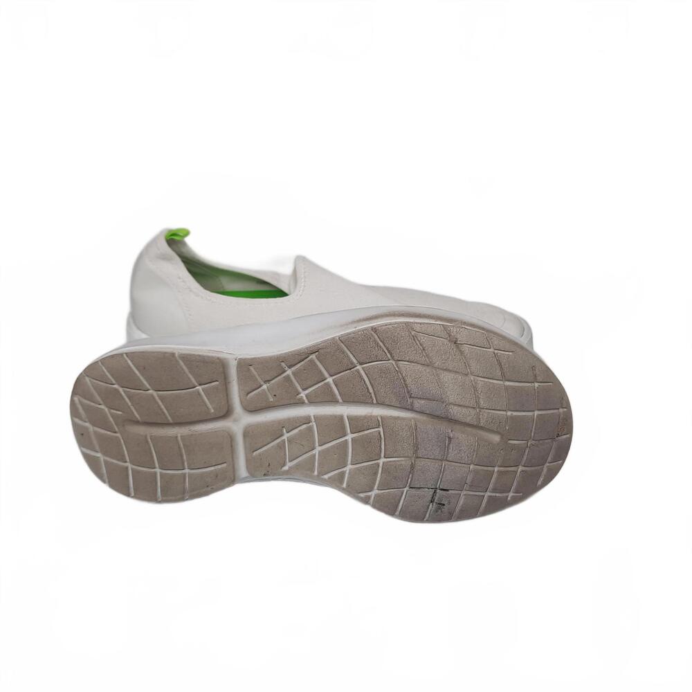 Oofos Women's White and Lime Green Slip-On Shoes Size 8.5 - Picture 4 of 6